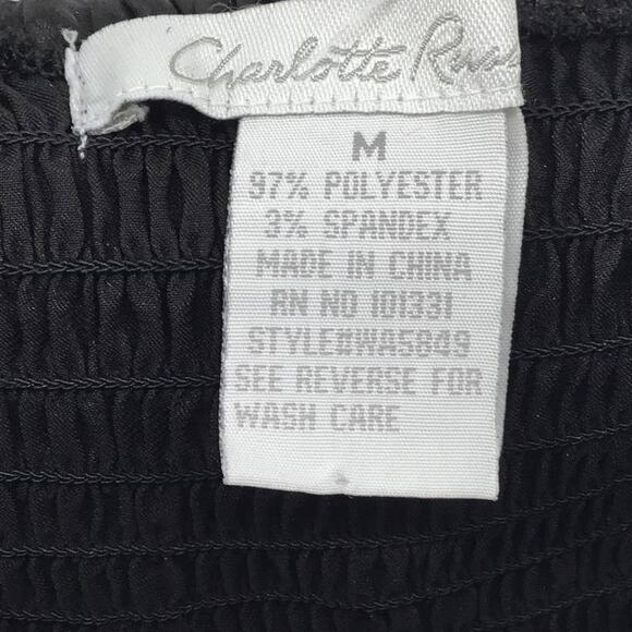 Charlotte Russe Black Ruched Corset‎ Top Medium - Picture 6 of 6